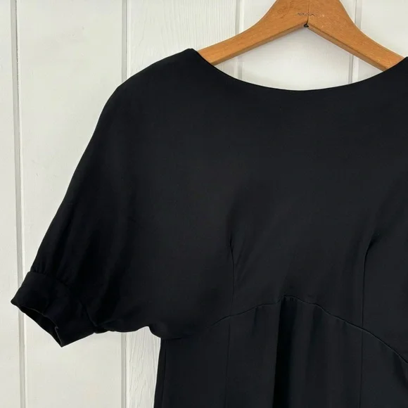 Vintage 1960s Teal Traina Dress Black Mod Unique Collectible Minimal Monochrome - Picture 7 of 16